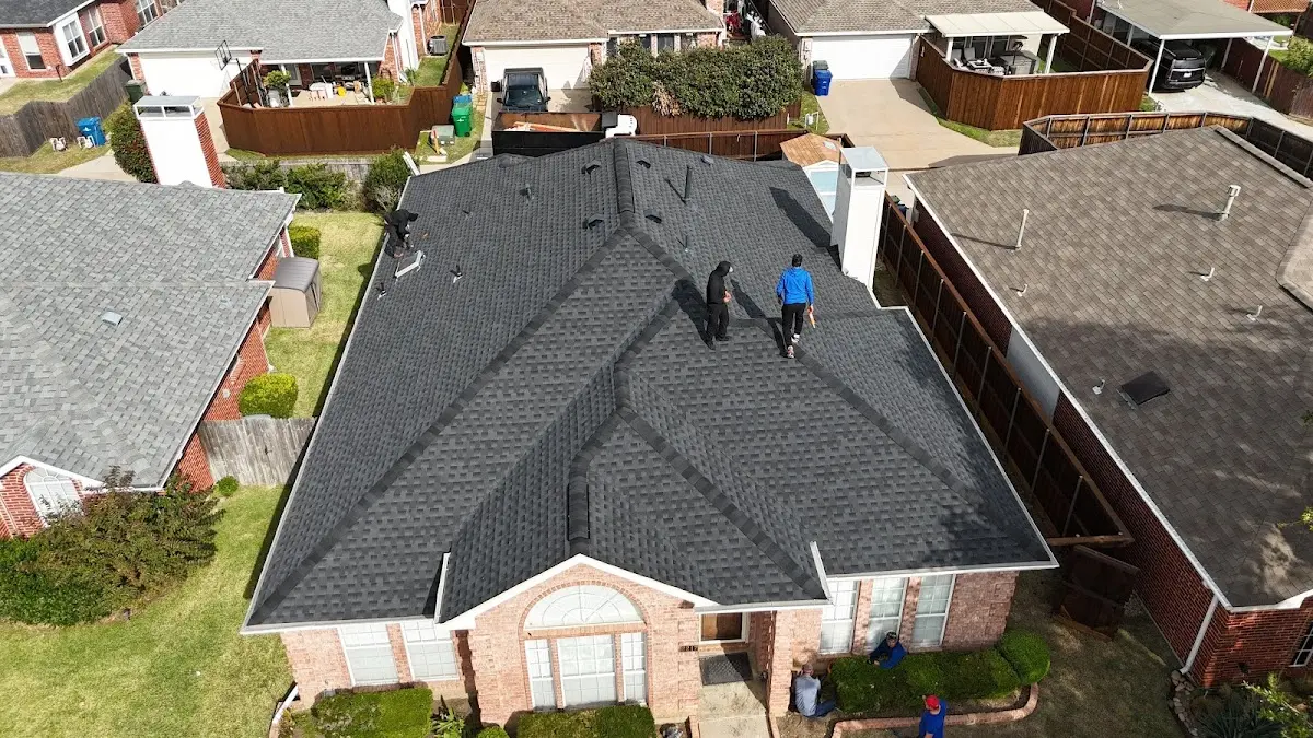 Slate & Tile Roof Repair work in progress on a Whittier property